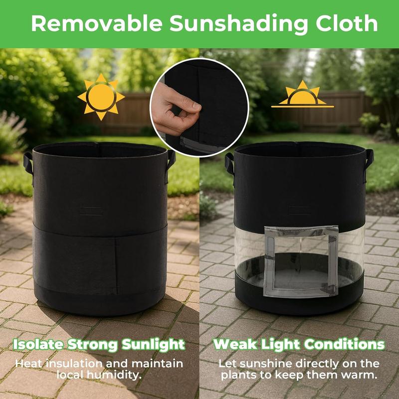 18/26/38L Large Capacity Potato Grow Planter PE Container Bag Pouch Tomato Vegetables Garden Outdoor
