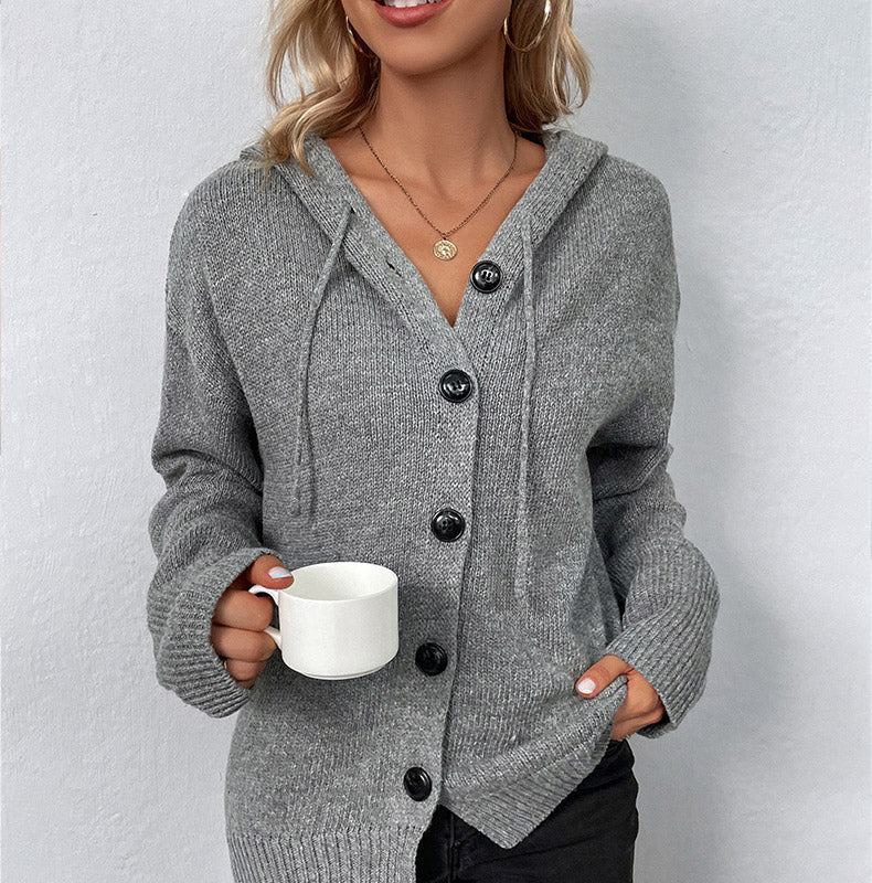 🔥 Women's Autumn Knit Drawstring Hooded Coat – Cosy, Relaxed Fit & Perfect for Layering on Crisp Days 🍂✨