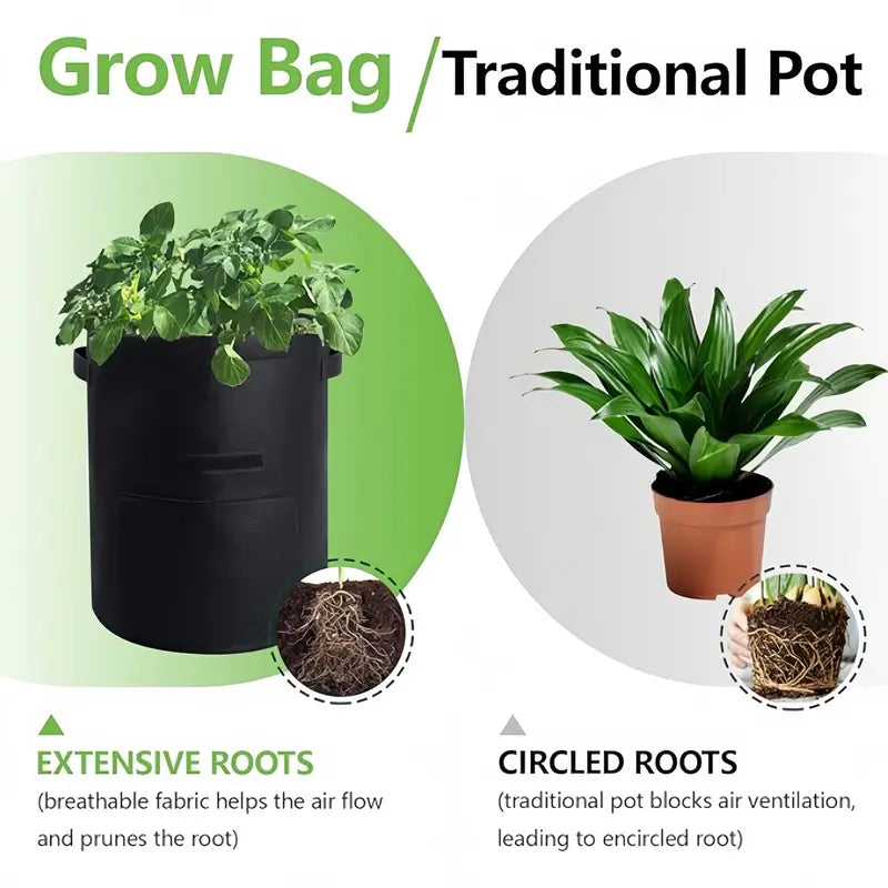 18/26/38L Large Capacity Potato Grow Planter PE Container Bag Pouch Tomato Vegetables Garden Outdoor