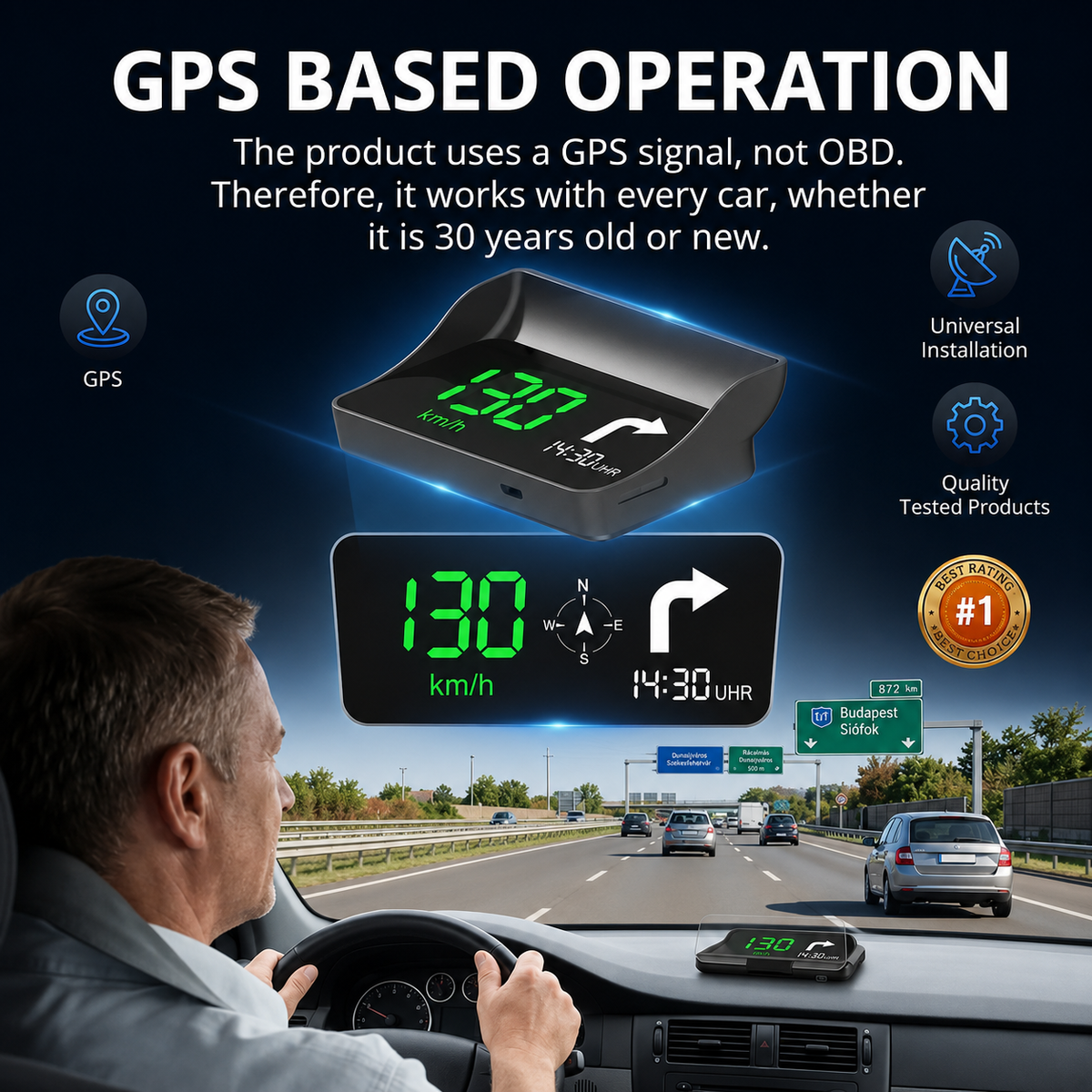 🚗50% OFF NOW! Head-Up Display Car GPS Digital Speedometer