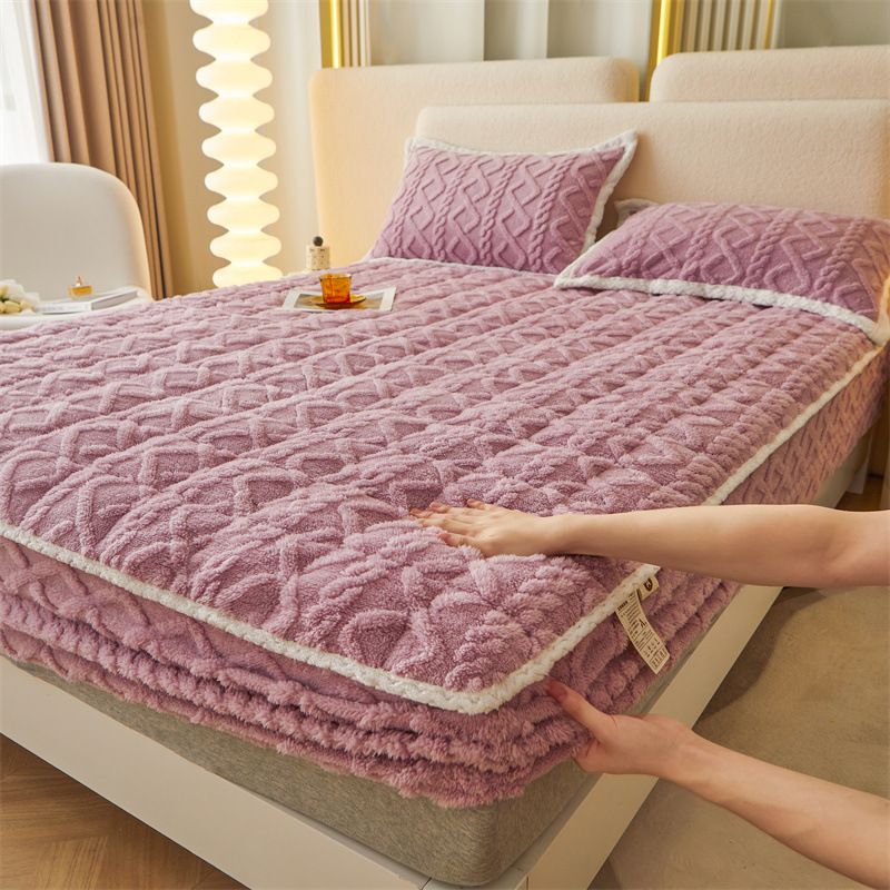 🛏️ 60% OFF! 🎁 WARM FITTED BED SHEET - Brushed Flannel & Deep Pocket (Up to 40cm), Non-Slip Corners for All-Season Comfort - Perfect Gift Idea ❄️🛌