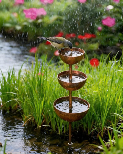🐦Final Hours Flash Sale ￡10.99!!⚡ Rain Catcher - Plant Support 🌧️Metal Garden Ornament