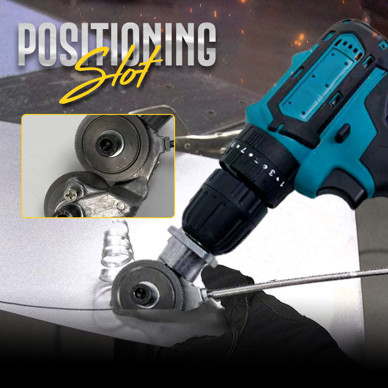 🔩 50% OFF NOW! ⚙️ Electric Drill Plate Cutter – Precise & light metal gear cutter – Attaches to any drill, cuts sheet metal without burrs – safe for DIY or workshop use ✂️✨