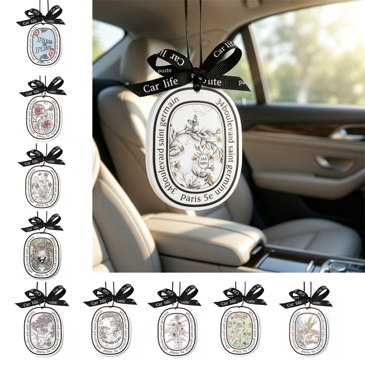 10 pieces Hanging Car Air Freshener Scent Card