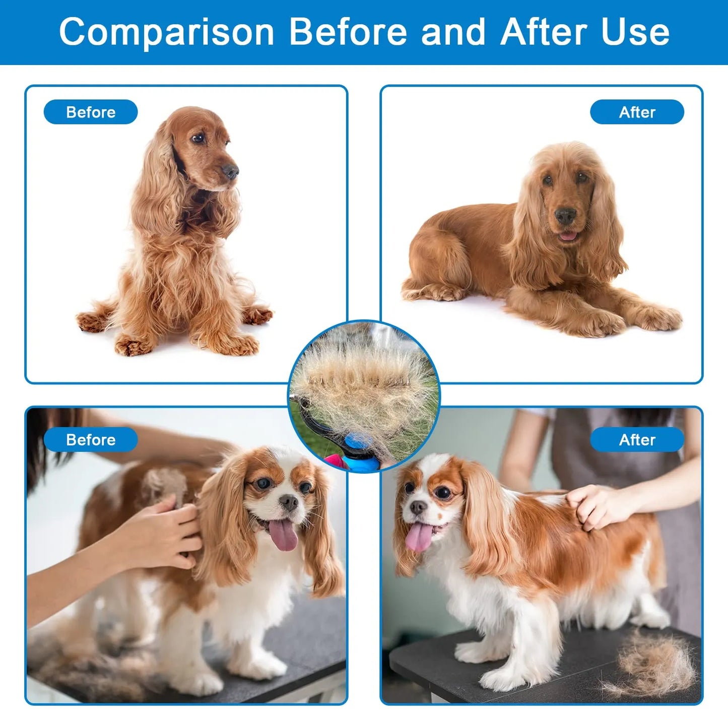 🐾  Last Day Special Price £9.99 !  🏆 Professional Deshedding Tool For Dogs And Cats – Gentle On Skin, Efficient Grooming & Comfortable Grip Design ✂️