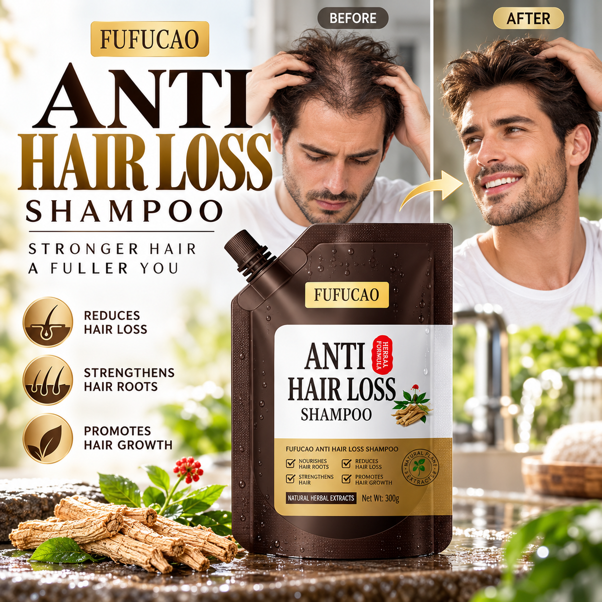 🌿 Herbal Scalp-Care Shampoo