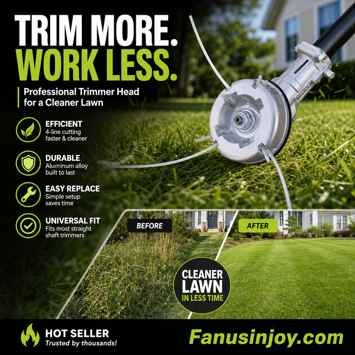 🗡️Faster, sharper and more portable! 🌱Aluminum Trimmer Head for Grass Cutter and Weed Eater