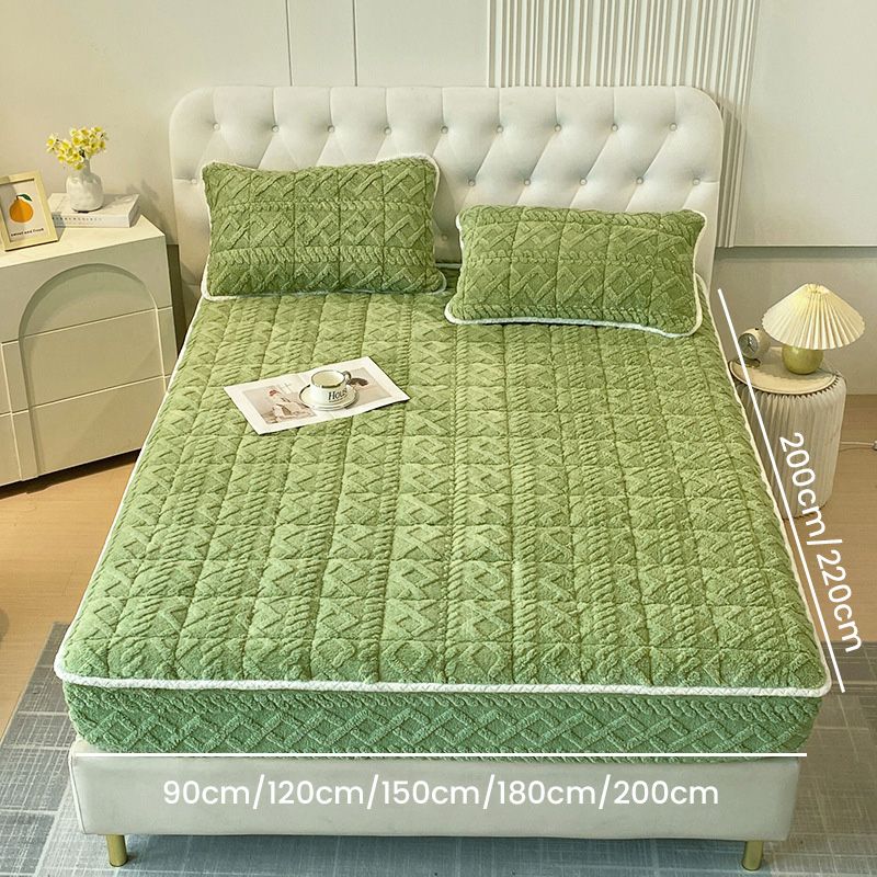 🛏️ 60% OFF! 🎁 WARM FITTED BED SHEET - Brushed Flannel & Deep Pocket (Up to 40cm), Non-Slip Corners for All-Season Comfort - Perfect Gift Idea ❄️🛌