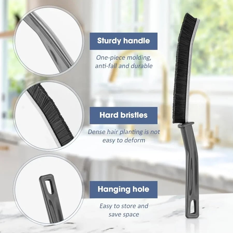 🥳2026 HOT SALE🥳💞50K+ SOLD! 🧹✨ 50% OFF! Gap Brush with Hard Bristles – Cleans dirt from cracks & dead corners. Durable PP bristles, ergonomic handle – perfect for kitchen, bathroom & furniture gaps! 🏠💪