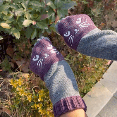 ⚡⚡Christmas Hot Sale 50% OFF!🔥Warm and Cuddly🧤Women's Knitted Fingerless Gloves with Cute Cat Pattern🐱