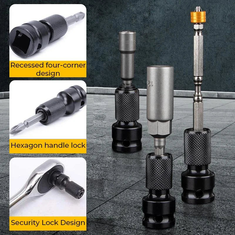 📢📢50% OFF !! ⏰ 1/4" Hex Shank Socket Converter – 1/2" to 1/4", Quick Release ⚙️