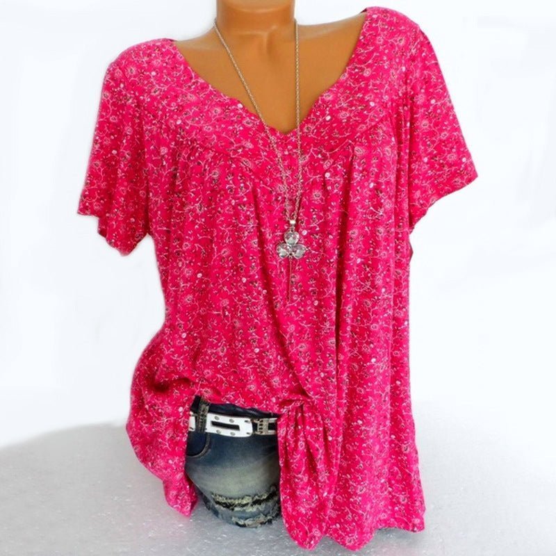 👕 50% OFF NOW! 🌸 Spring Fashion Print Short Sleeve – Lightweight Fabric, Vibrant Prints & Casual Fit 👚
