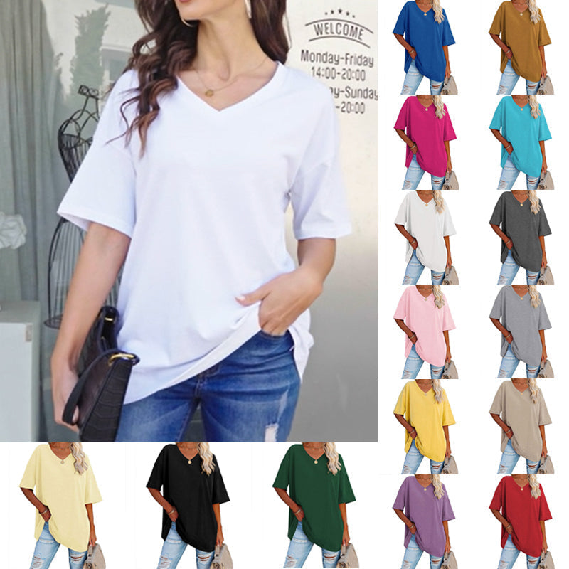 🌷2026 Limited Sale 50% Off🌷Ladies V-Neck T-Shirt🚀Buy 3 Free shipping🚀
