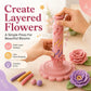 ⏳50% OFF – 🌸 Beginner-Friendly Clay Bloom Maker Set | Reusable 3D-Printed Flower Shaping Tool with Interchangeable Sleeves & 24-Color Modeling Clay Included ✨