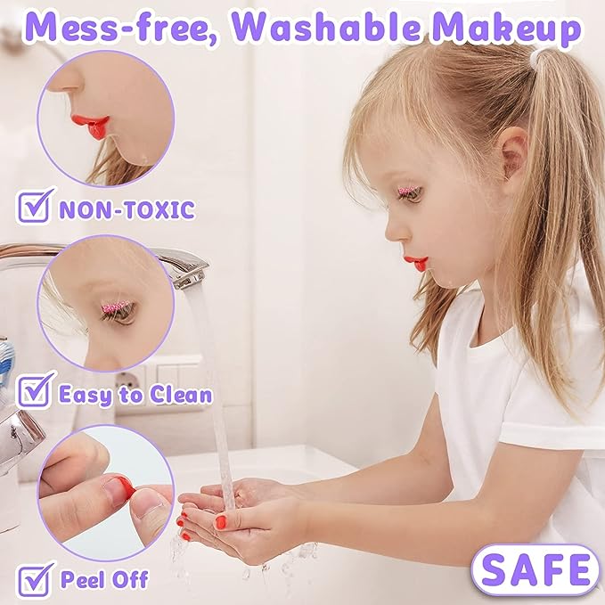 💄 Save 50%! 🧒 Kids Washable Makeup Kit – Safe, fun & easy to clean ✨