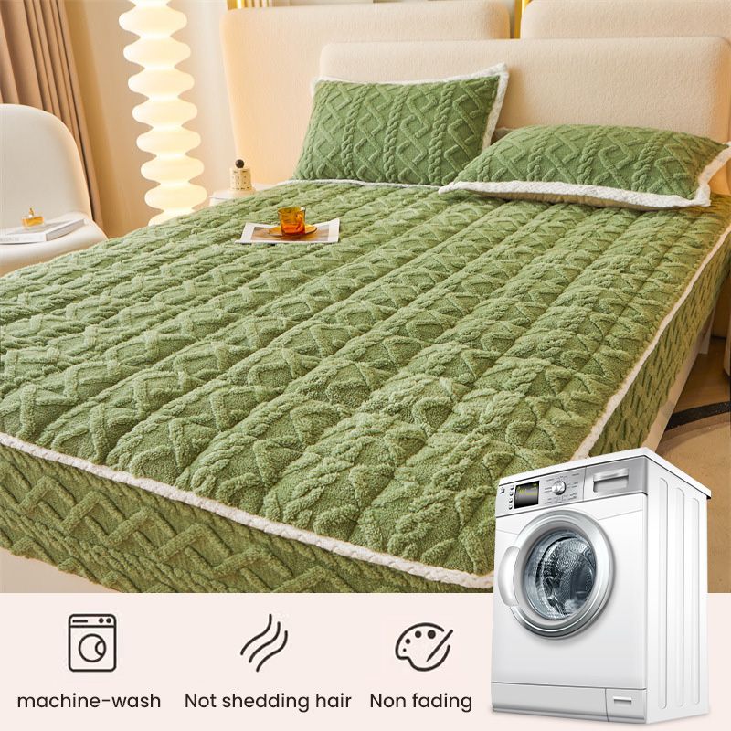 🛏️ 60% OFF! 🎁 WARM FITTED BED SHEET - Brushed Flannel & Deep Pocket (Up to 40cm), Non-Slip Corners for All-Season Comfort - Perfect Gift Idea ❄️🛌