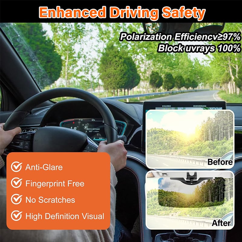 🔥Anti-Glare Driving Visor for Sun Glare & Snow Blindness