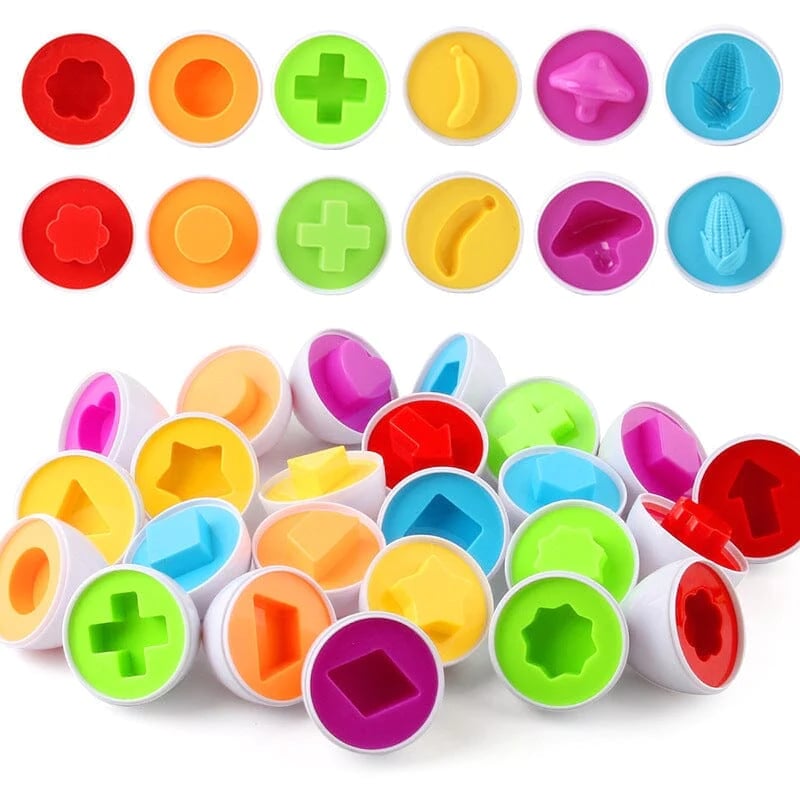 🎁✨Easter Day Hot sale🔥Cognitive Development Geometric Eggs ( 12 Eggs One Set )