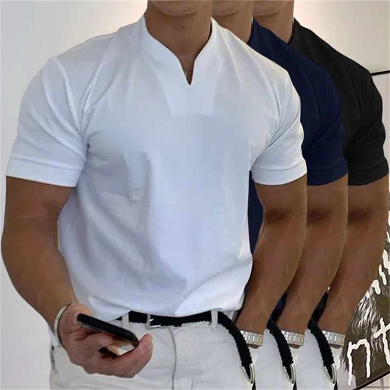 ✨ 2026 New Arrival | Men's Breathable V-Neck Tee | Ultra-Soft Cotton Blend ☁️【-60%】