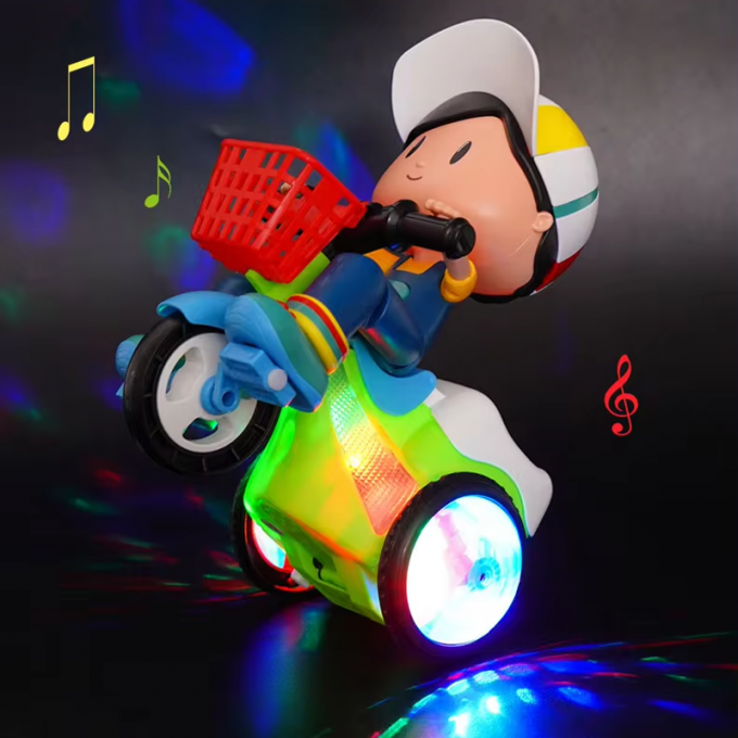 📢📢50% OFF & In Stock⏰Stunt Tricycle for Kids: Music, Lights, 360° Rotation