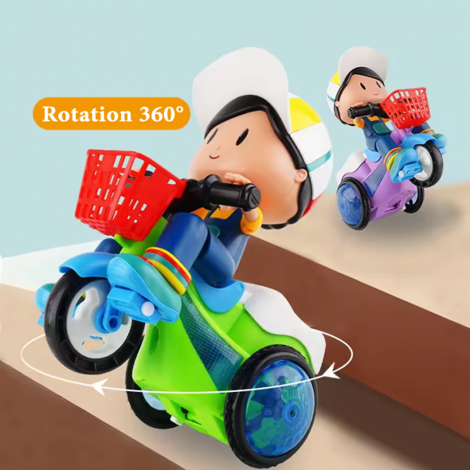 📢📢50% OFF & In Stock⏰Stunt Tricycle for Kids: Music, Lights, 360° Rotation