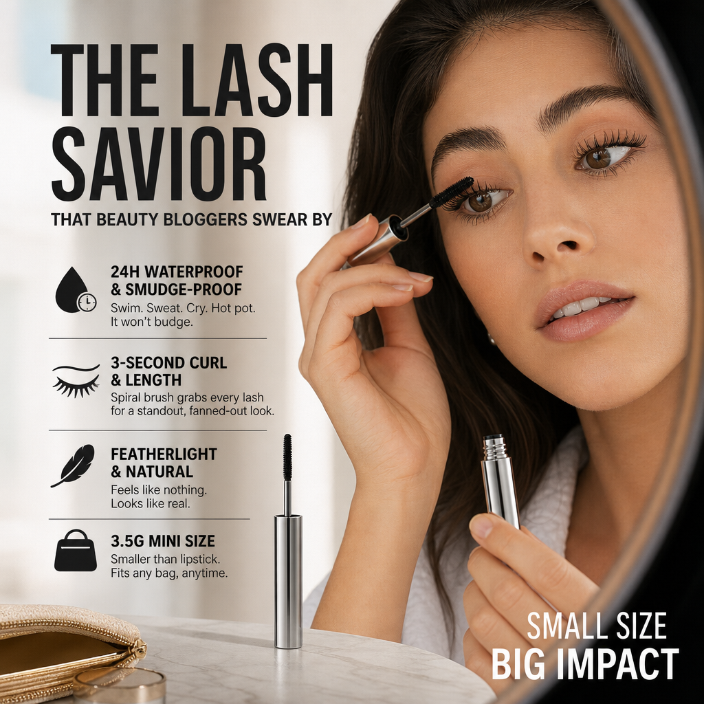 🌟LAST DAY SALE: ONLY ￡7.99!!🎁✨ Waterproof Curling & Lengthening Mascara ✨