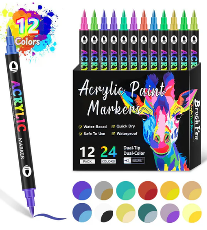 🎅🌟Christmas Sale 50% OFF!!🎄🌈Dual Tip Acrylic Paint Pen Marker