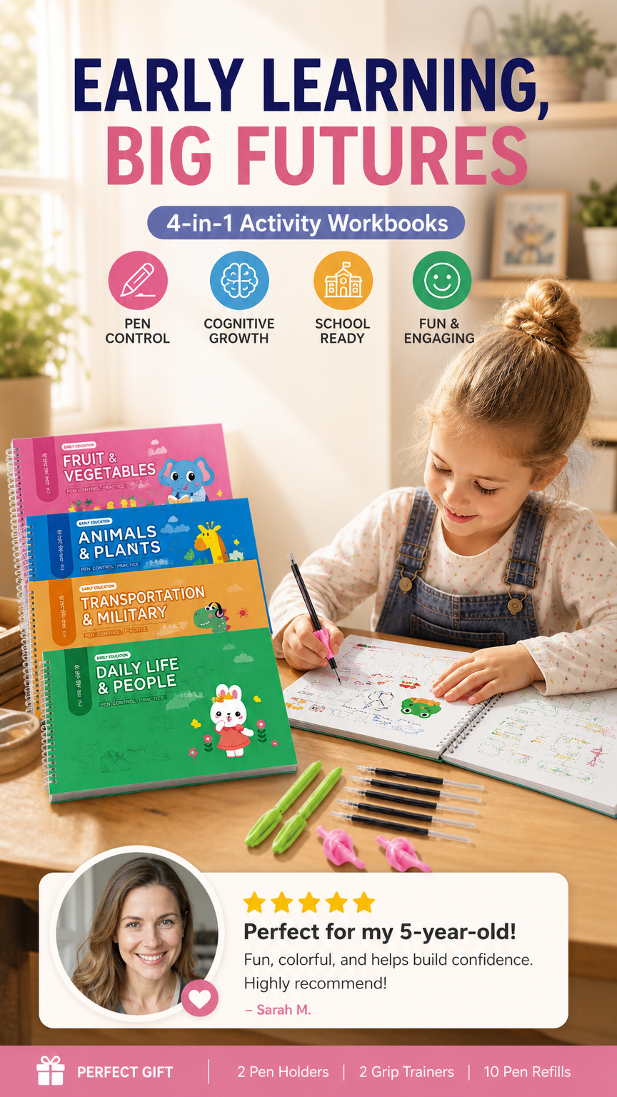 8-Theme Cartoon Tracing Groove Drawing Book