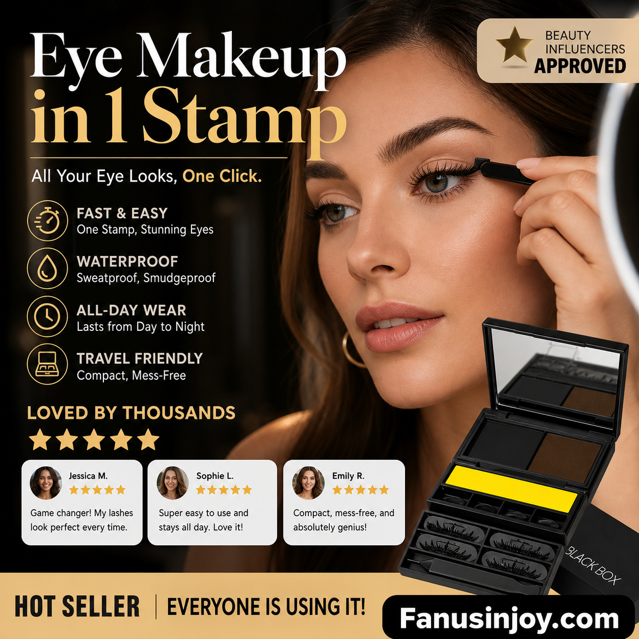 ✨️Buy 3 Get 2 Free! 👀One palette for all your perfect eye makeup looks! Effortless Lower Lash Stamp