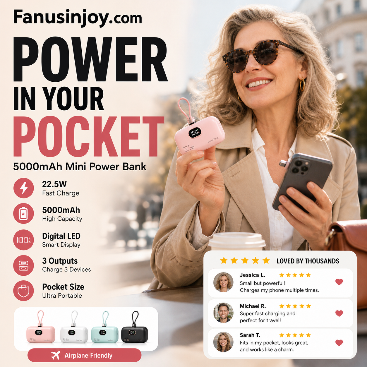 📱50% OFF! 5000mAh Mini Power Bank – Portable, Universal Compatibility 🔋🔌【Limited Offer】