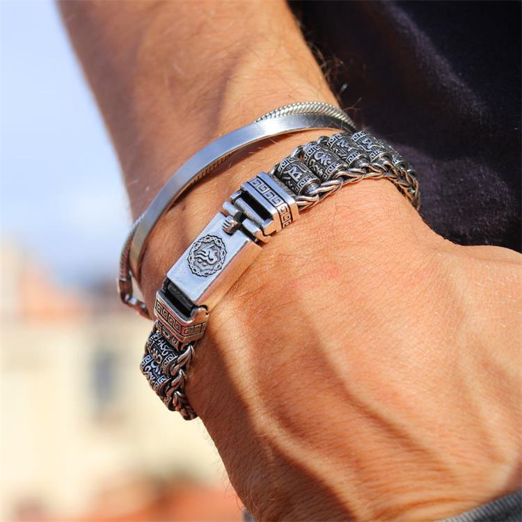 🥳2026 HOT SALE🥳💞50K+ SOLD!✨ 💝Tibetan Prayer Wheel Bracelet – 925 Sterling Silver, Lucky Charm & Valentine's Day Gift