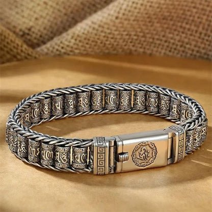 🥳2026 HOT SALE🥳💞50K+ SOLD!✨ 💝Tibetan Prayer Wheel Bracelet – 925 Sterling Silver, Lucky Charm & Valentine's Day Gift