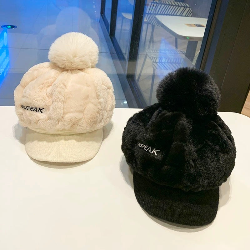[Best Gift for Her] Women's Winter Fashion Warm Short Brim Hat