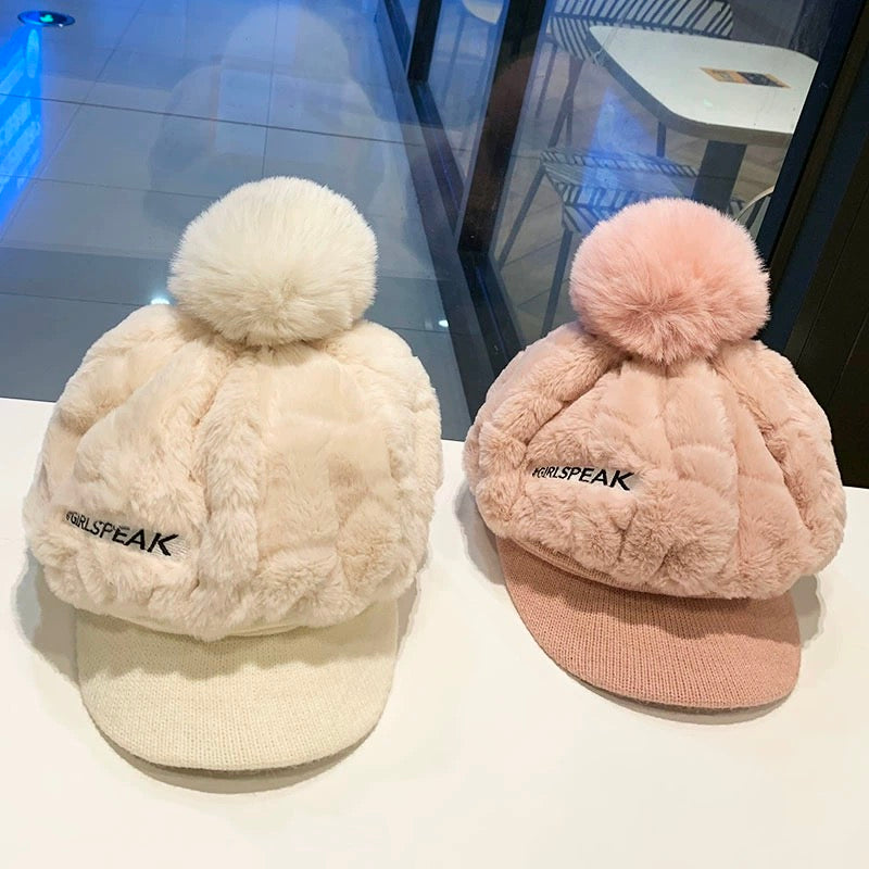[Best Gift for Her] Women's Winter Fashion Warm Short Brim Hat