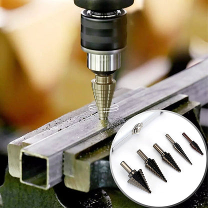 📢📢50% OFF !! ⏰Pagoda-shaped Drill Bits Set with Aluminum Storage Case