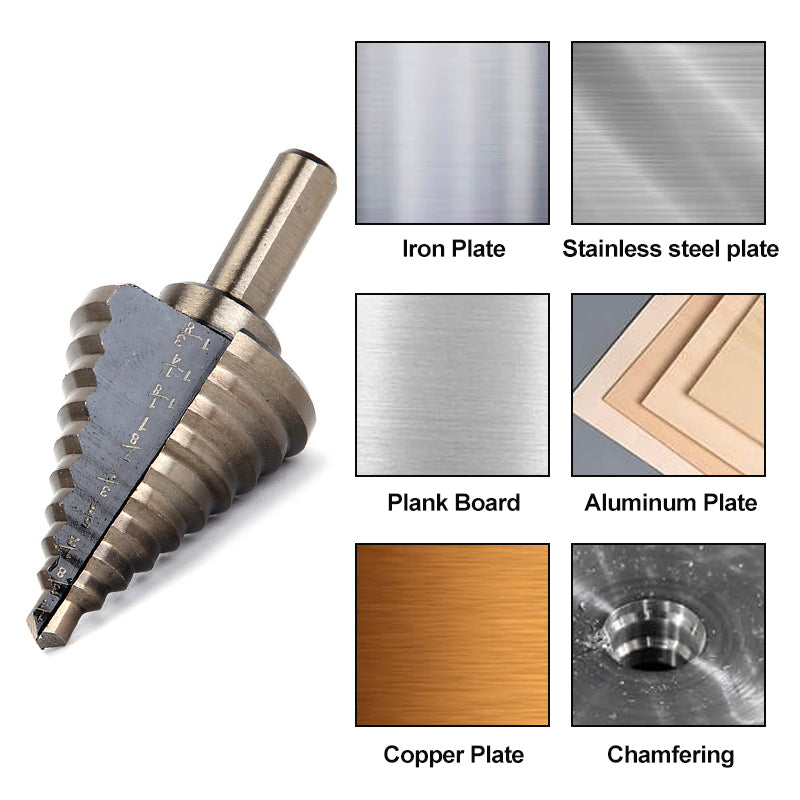 📢📢50% OFF !! ⏰Pagoda-shaped Drill Bits Set with Aluminum Storage Case