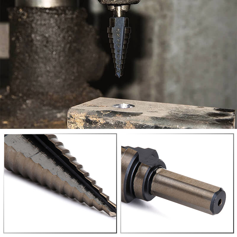📢📢50% OFF !! ⏰Pagoda-shaped Drill Bits Set with Aluminum Storage Case