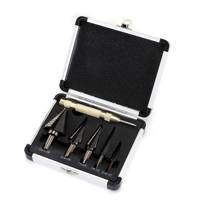 📢📢50% OFF !! ⏰Pagoda-shaped Drill Bits Set with Aluminum Storage Case