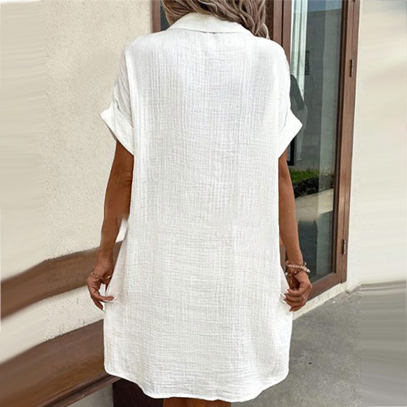 💎50% OFF! 💎✨Women’s Summer Midi Dress – Breezy, Flattering & Effortlessly Chic! Lightweight Button-Down with Pockets 🇬🇧☀️