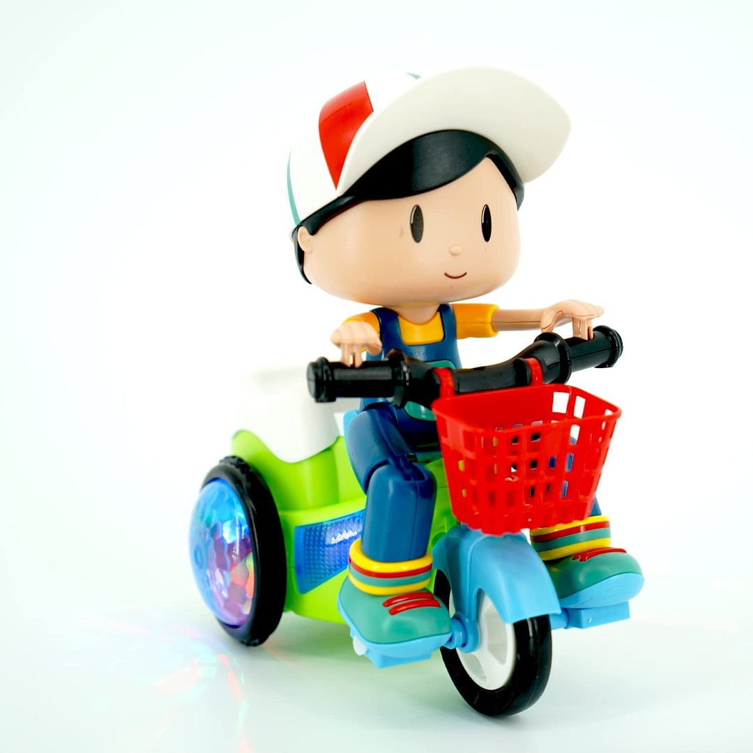 📢📢50% OFF & In Stock⏰Stunt Tricycle for Kids: Music, Lights, 360° Rotation