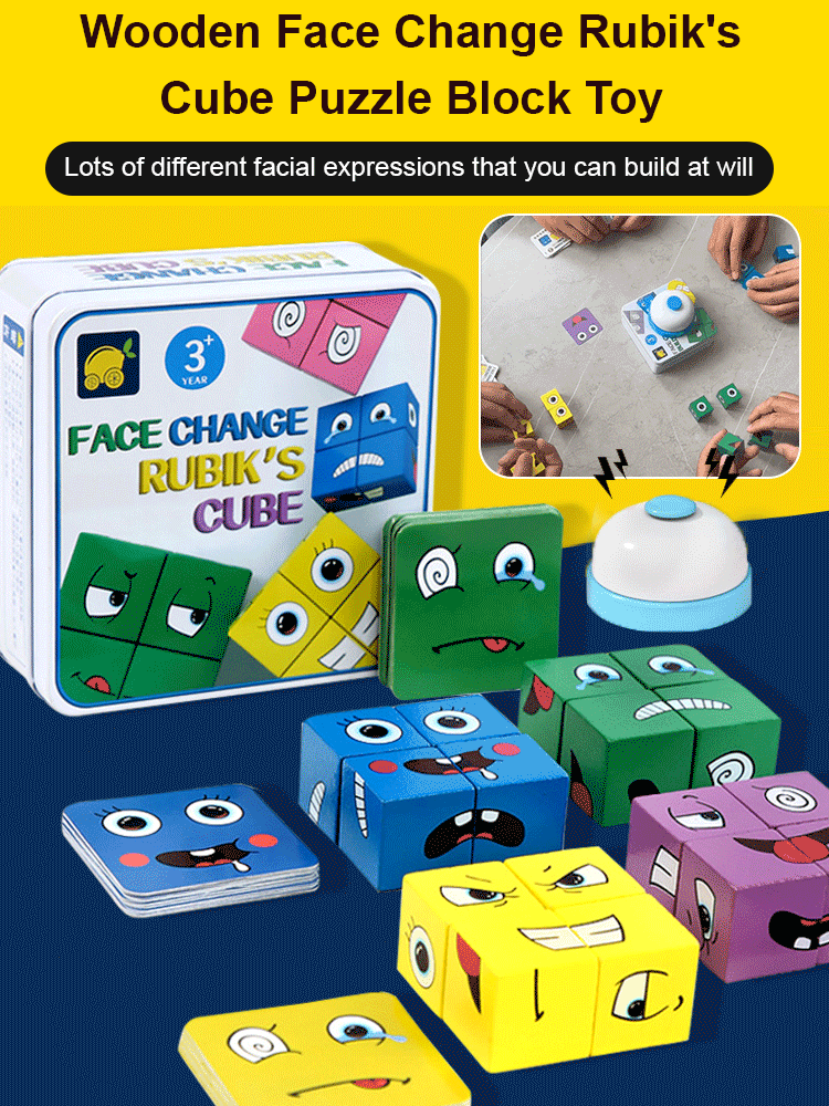 5D Puzzle Faces Changing Game - Family Fun with Interactive Expressions, Boosts Creativity & Logic Skills 👨‍👩‍👧‍👦✨