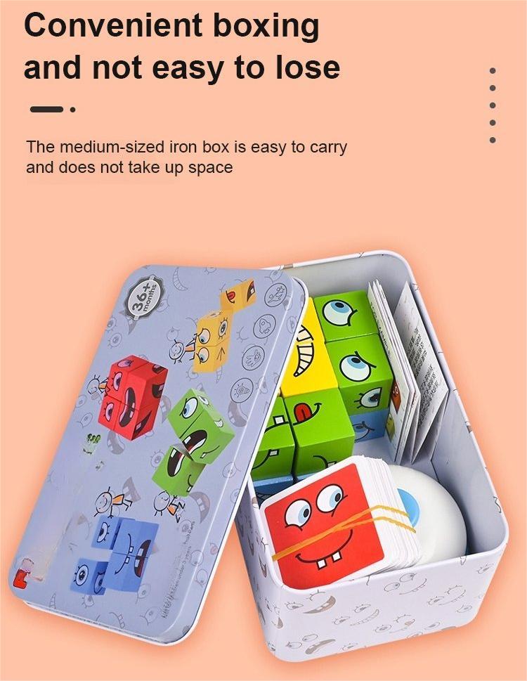 5D Puzzle Faces Changing Game - Family Fun with Interactive Expressions, Boosts Creativity & Logic Skills 👨‍👩‍👧‍👦✨