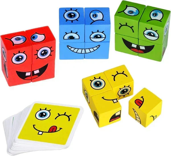 5D Puzzle Faces Changing Game - Family Fun with Interactive Expressions, Boosts Creativity & Logic Skills 👨‍👩‍👧‍👦✨
