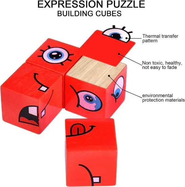 5D Puzzle Faces Changing Game - Family Fun with Interactive Expressions, Boosts Creativity & Logic Skills 👨‍👩‍👧‍👦✨