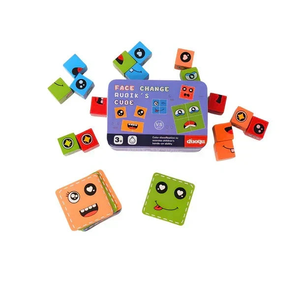 5D Puzzle Faces Changing Game - Family Fun with Interactive Expressions, Boosts Creativity & Logic Skills 👨‍👩‍👧‍👦✨