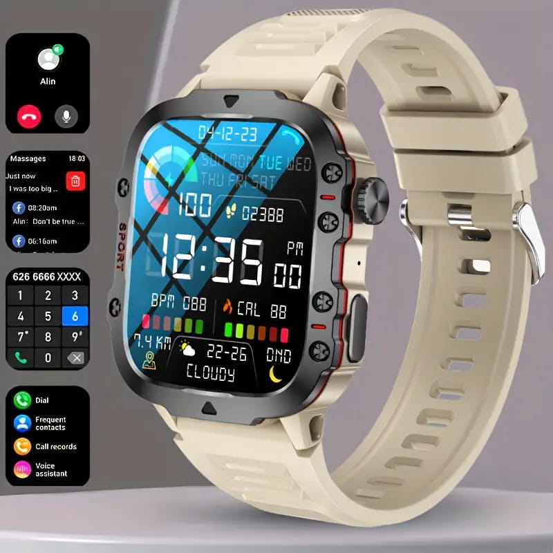 📢📢50% OFF !! ⏰Rugged Outdoor Smart Watch - 100+ Sports Modes
