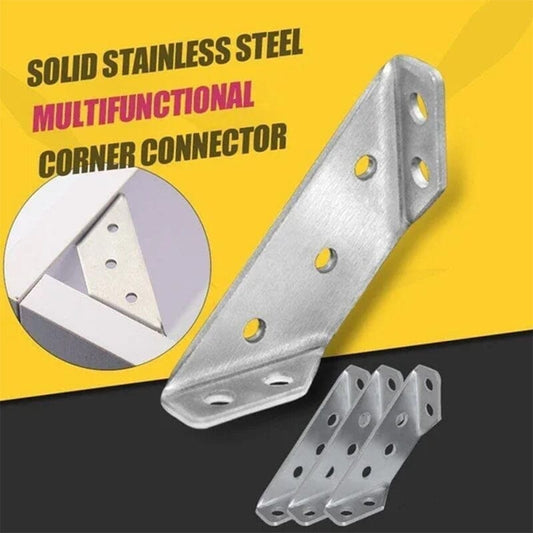 🔥Hot Sale 50% OFF🔥🔧 UNIVERSAL STAINLESS STEEL FURNITURE CORNER BRACES — Triangular Stability Reinforcement | Rust-Proof Structural Support & Easy Install 🔧