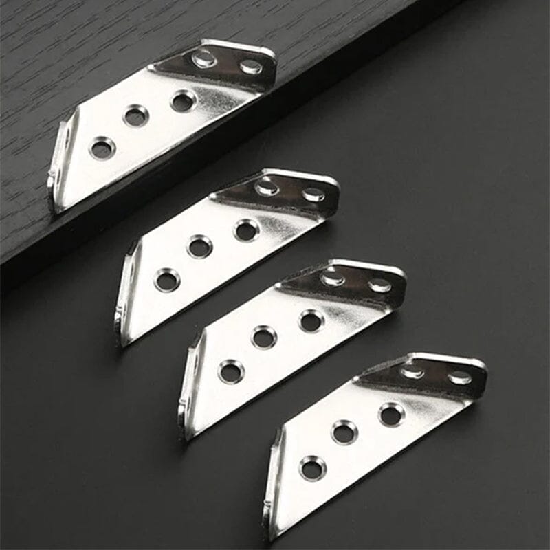 🔥Hot Sale 50% OFF🔥🔧 UNIVERSAL STAINLESS STEEL FURNITURE CORNER BRACES — Triangular Stability Reinforcement | Rust-Proof Structural Support & Easy Install 🔧