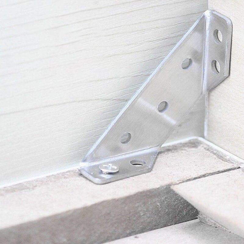 🔥Hot Sale 50% OFF🔥🔧 UNIVERSAL STAINLESS STEEL FURNITURE CORNER BRACES — Triangular Stability Reinforcement | Rust-Proof Structural Support & Easy Install 🔧