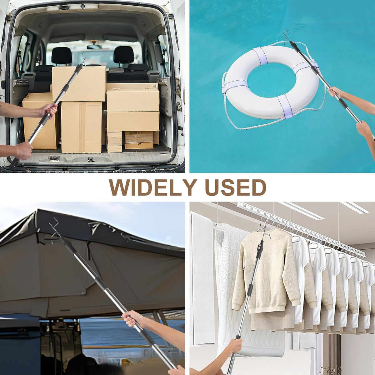 Truck Cargo Grabber, Telescoping Pickup Truck Bed Retriever Tool